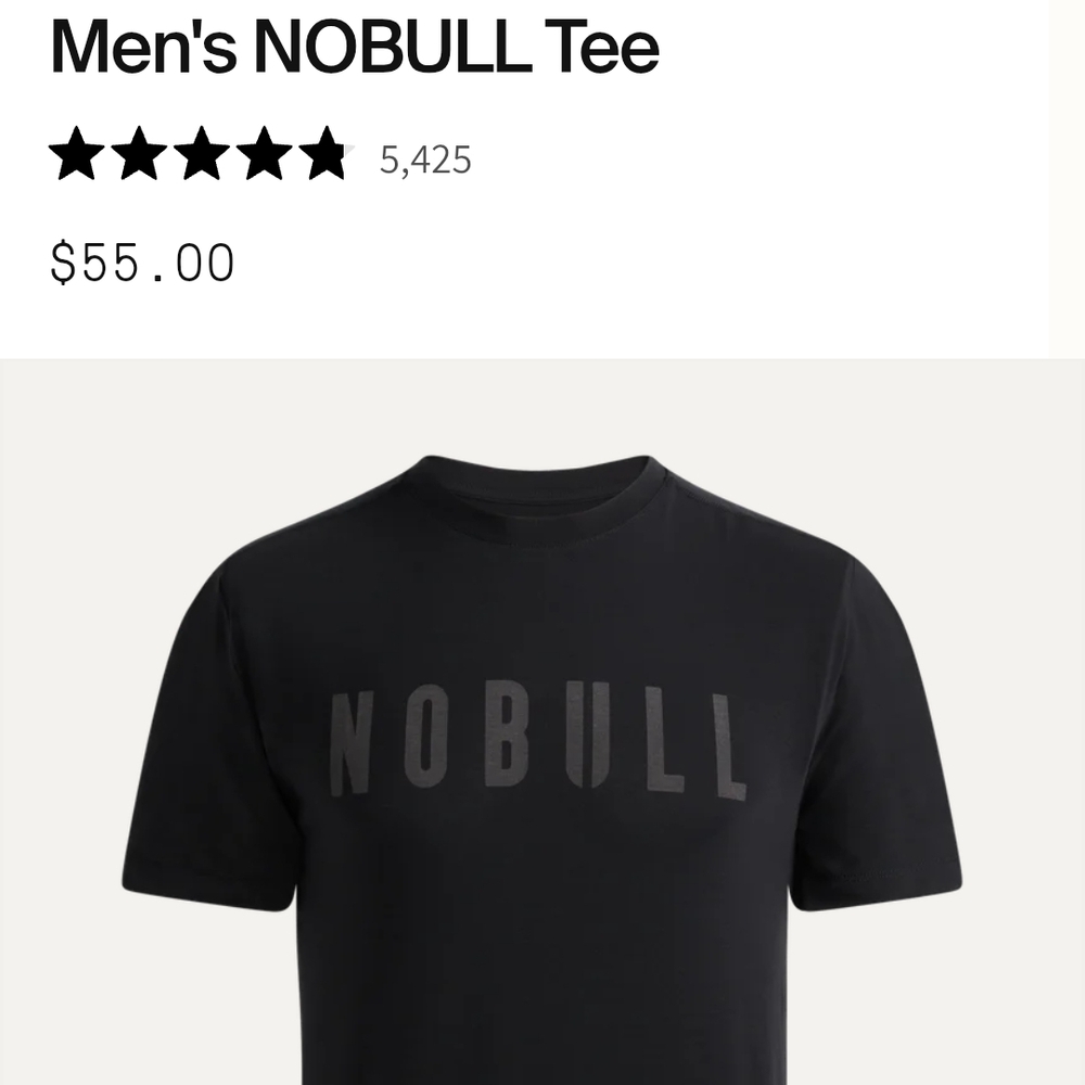 NOBULL Men's Black Tee